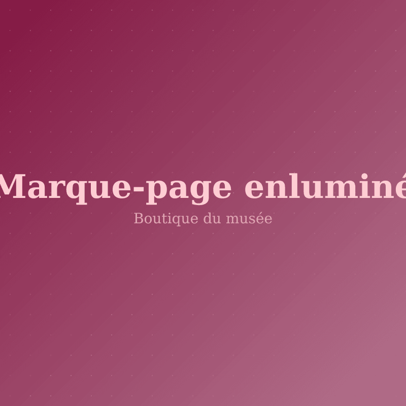 Marque-page enluminé