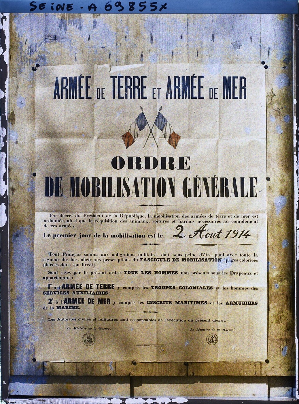 Affiche de mobilisation 1914