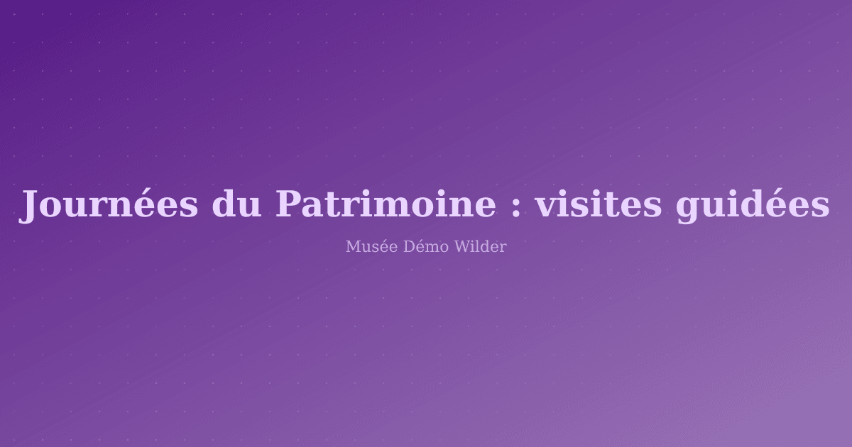Journées du Patrimoine : les réserves ouvrent leurs portes