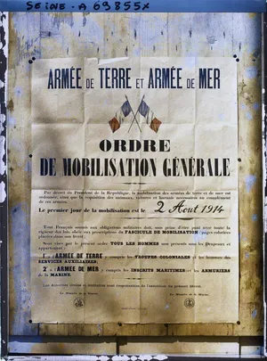 Affiche de mobilisation 1914